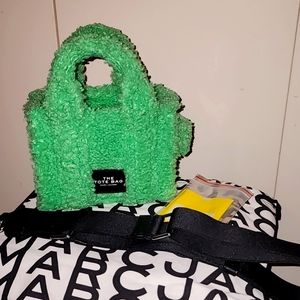 Marc Jacobs micro teddy tote fluffy green
